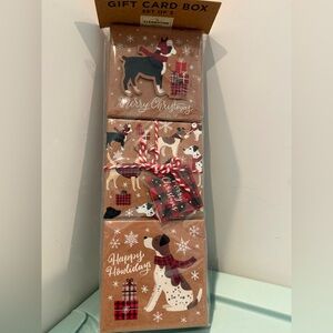 Howlidays Dog Print Gift Card Boxes- Set of 3- NIB